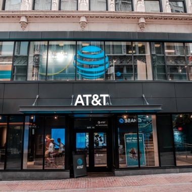 The facade of an AT&T store