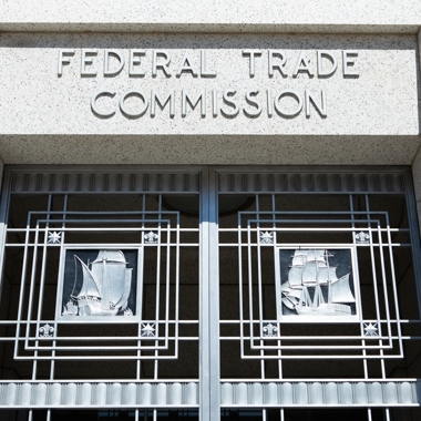 Federal Trade Commission front doors with images of ships (Non-Compete)
