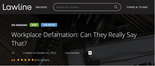 Kristen Prinz Presents Popular CLE on Workplace Defamation