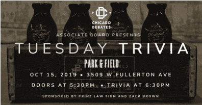 The Prinz Law Firm Sponsored Chicago Debates Trivia Night