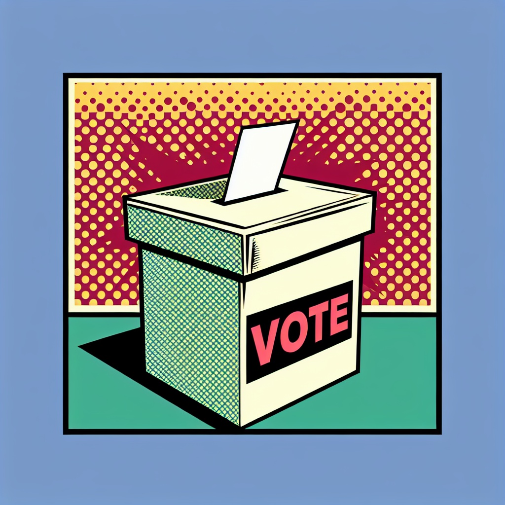 Ballot bot pop art image