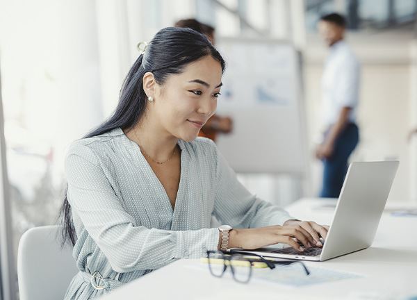 Woman Watching Video On Laptop